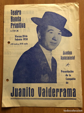 Caras conocidas núm. 2, Teatro Banda Primitiva, Liria, 28 de febrero de 1958