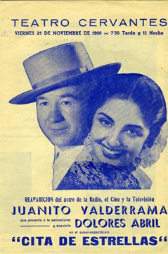 Cita de estrellas, Teatro Cervantes, 25 de noviembre de 1960
