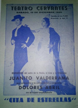 Cita de estrellas, Teatro Cervantes, 10 de diciembre de 1960